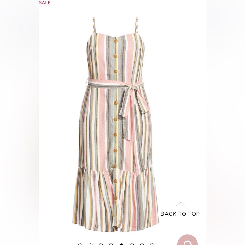 City Chic striped linen dress